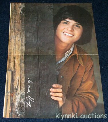 Donny Osmond Teen Idol 2 page Vintage Centerfold Poster 1970's # V742