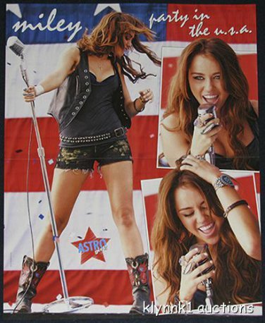 Miley Cyrus 3 POSTERS Centerfolds Lot 1656A Taylor Lautner on the back