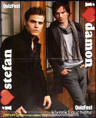 Stefan Damon Vampire Diaries Poster Centerfold 2730A Taylor Swift on back
