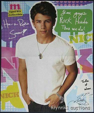 Nick Jonas Brothers POSTER Centerfold 2019A Miley Hannah on back