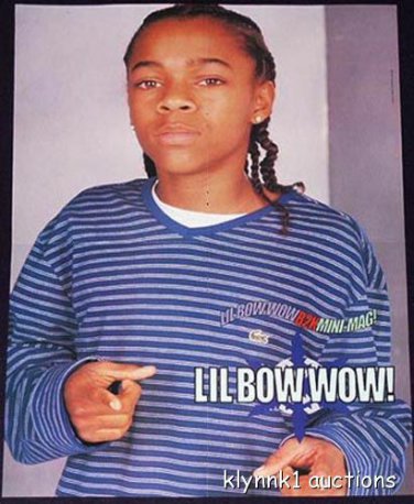 Lil Bow Wow POSTER Centerfold 998A Usher on back