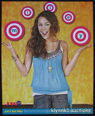 Miley Cyrus - 2 POSTERS Centerfolds Lot 846A Cody Linley on the back