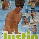 Justin Bieber shirtless at the beach POSTER Centerfold 2304A Taylor Lautner