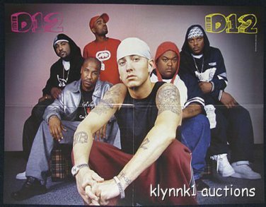 D-12 Eminem 2 Poster Centerfolds Lot 1763A  O'Ryan Josh Hartnet on back