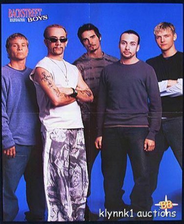 Backstreet Boys Nick Kevin Brian AJ Poster Centerfold 770A JC Chasez on back