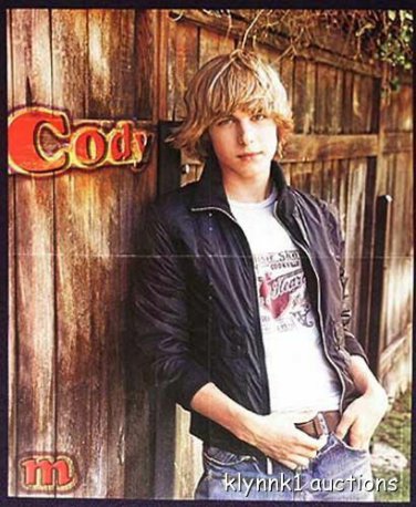 Cody Linley POSTER Magazine Centerfold 323A Ashley Tisdale on back