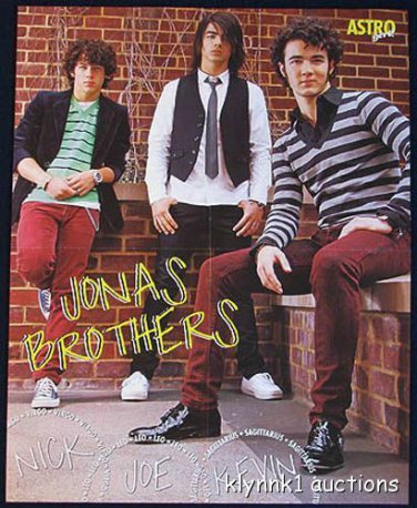 Nick Jonas Brothers - 2 POSTERS Centerfolds Lot 829A Aly AJ Vanessa Hudgens back