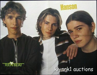 Hanson Taylor Isaac Zac - 2 Posters Centerfold Lot 2694A Backstreet Boys on back