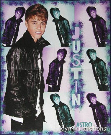 Justin Bieber 4 POSTERS Centerfolds Lot 2591A Taylor Lautner on the back
