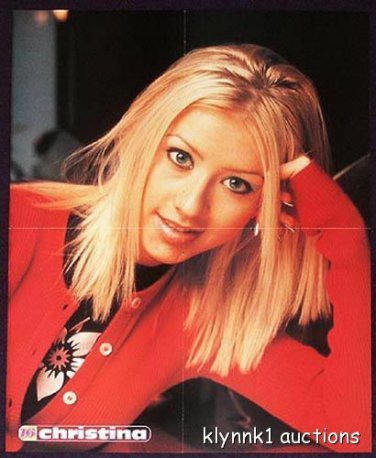 Christina Aguilera 2 Posters Centerfold Lot 560A Backstreet Boys on the back