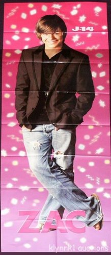 Zac Efron Sexy Giant Poster 485A / Hot Guys Jesse Billy Joe Pete 20x58 inches