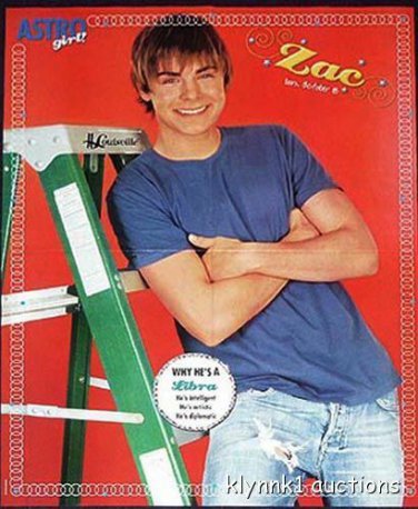 Zac Efron 2 Posters Centerfold Lot 119A   Fall Out Boy on back
