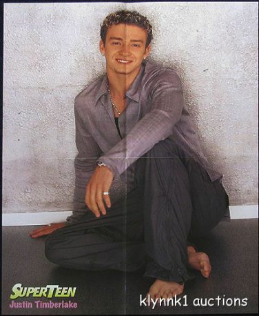 Justin Timberlake 3 Posters Centerfold Lot 2760A Backstreet Boys on back