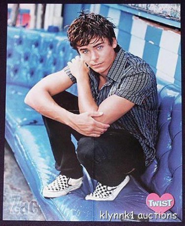 Zac Efron 2 POSTERS Centerfolds Lot 357A Hannah Montana Miley Mitchel Emily back