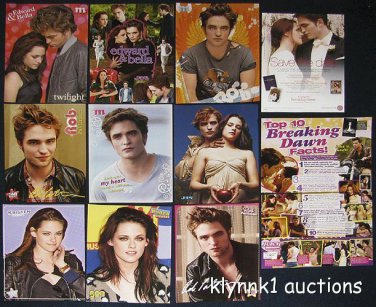Edward & Bella 24 Full page clippings - Magazine Pinups Articles Lot Z123