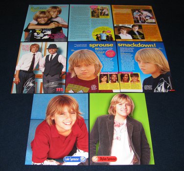 Dylan Cole Sprouse 24 Full page Magazine clippings Pinups Lot DC401 Suite Life