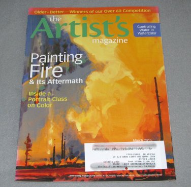 The Artist's Magazine March 2015 Painting Fire Portrait Control Watercolor