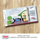 10 Thomas the Train Boarding Pass Birthday Ticket Party Invitations & 10 Free Address Labels!