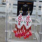 Handmade Love Earrings W/Gold Ear Hooks