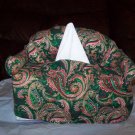 Handmade Green Paisley Couch Tissue Cover