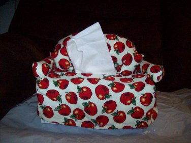 Handmade Red Apple Couch Tissue Box Cover