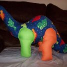 Handmade Stuffed Bronto With Green & Orange Legs