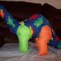 Handmade Stuffed Bronto With Green & Orange Legs