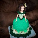 Barbie Toilet Tissue Cover Doll In Medium Green