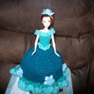 Barbie Toilet Tissue Cover Doll In Dark Teal