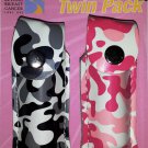 Twin Pack Pepper Spray - Black & Pink Camo HOLSTER