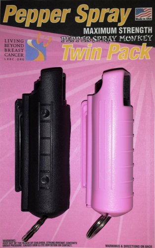 Twin Pack Pepper Spray - Black & Pink SPORT