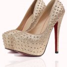 Atlantis by Krave Kollection sandals heels platforms shoes stiletto pumps boots gold