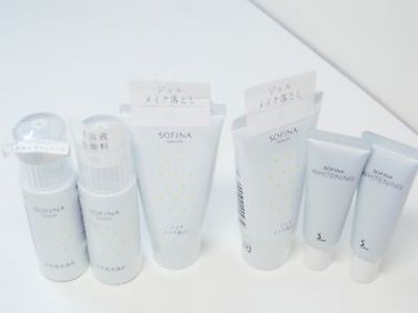 Sofina set make up cleansing gel essence whitening serum