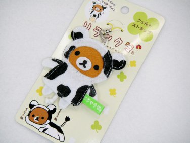 San X Rilakkuma Relax Bear telephone strap 4 black grey