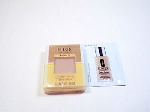 Elixir Superieur Lifting Moisture Compact OC20 REFILL w/ Clinique makeup