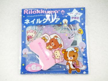 San X Rilakkuma Relax Bear Nail File 3 purple star