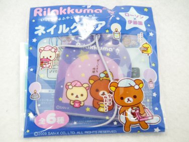 San X Rilakkuma Relax Bear Nail File 1 purple thumb