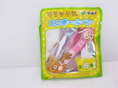 San X Rilakkuma Relax Bear Mini Ball Pen tea Red blk