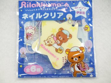 San X Rilakkuma Relax Bear Nail File 6 yellow star