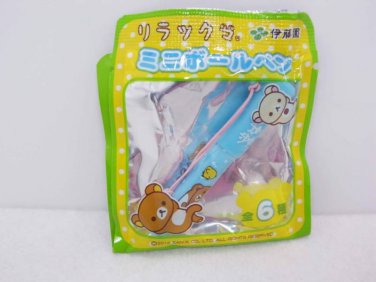 San X Rilakkuma Relax Bear Mini Ball Pen tea Blue red