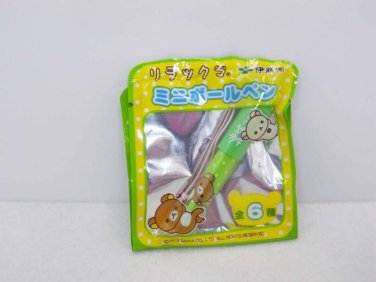San X Rilakkuma Relax Bear Mini Ball Pen tea Green red