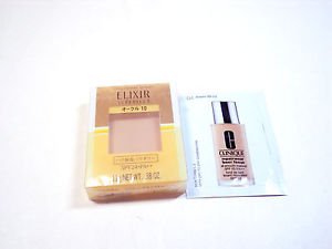 Elixir Superieur Lifting Moisture Compact OC10 REFILL w/ Clinique makeup
