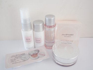 Jill Stuart set Hair mist body milk loose powder cushion compact