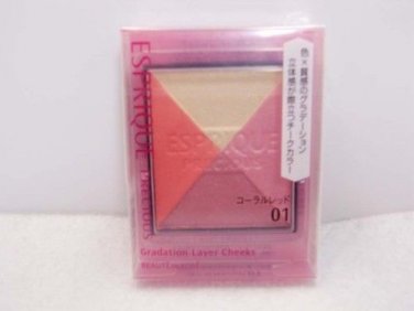 Esprique Gradation Layer Cheeks #01 Coral Red Refill