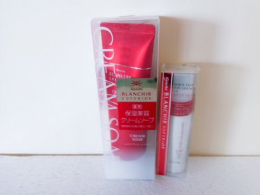 Blanchir Superior Cream Soap 125g White Deep Day Essence UV clear set SPF29