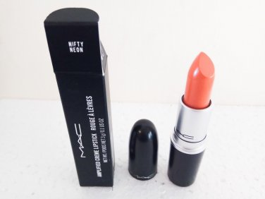 MAC Amplified Lipstick Mifty Neon new in box orange