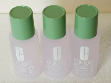 Clinique Clarifying Lotion 2 30ml x 3 = 90ml dry combination new face toner