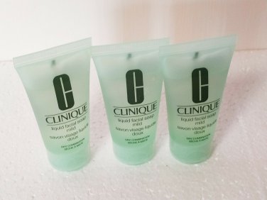 Clinique Liquid Facial Soap 30ml x 3 dry combination new face cleanser