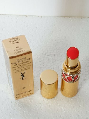 YSL Rouge Volupte Shine #46 Orange Perfecto Yves Saint Laurent lipstick