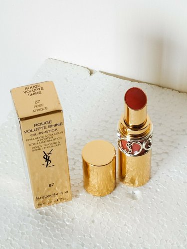 YSL Rouge Volupte Shine #87 Rose Afrique Yves Saint Laurent lipstick